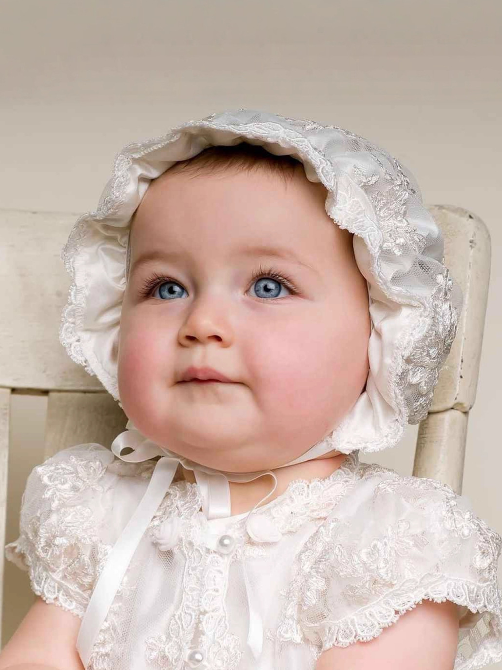 Comercio exterior transfronterizo europeo y americano, conjunto de dos piezas de encaje largo con sombrero para bebés y niños pequeños de un año y 100 días, vestido de bautizo, envío directo.
