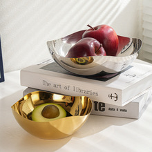 不锈钢果盘北欧客厅茶几收纳零食糖果水果盘家用过年托盘创意摆件