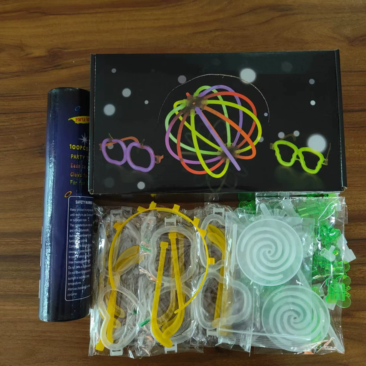 В штучной упаковке подарочный пакет флуоресцентный игрушечный костюм светящийся палочки костюм DIY Браслет Вечеринка KTV вечеринка