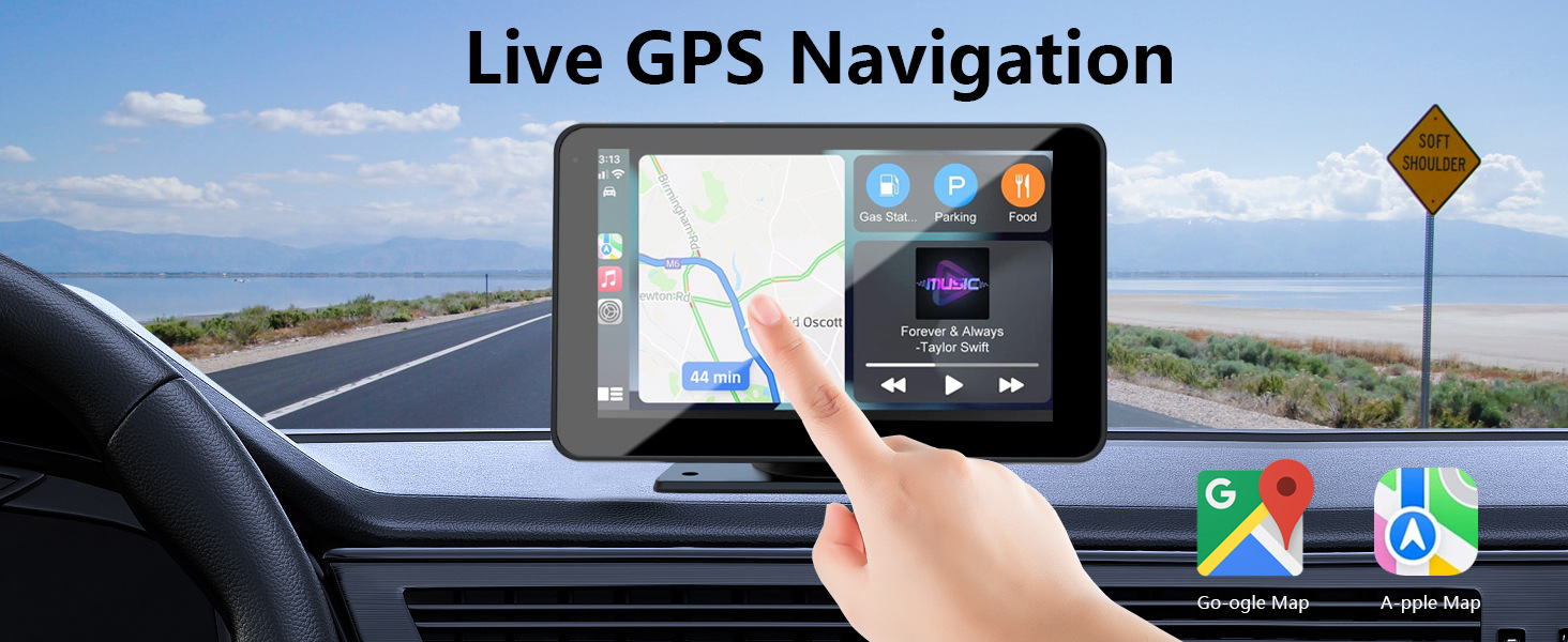 Cross-Border 7inch Wireless Carplay Portable Car Bluetooth Mp5 Player Multimedia Android Screen Projection Navigator