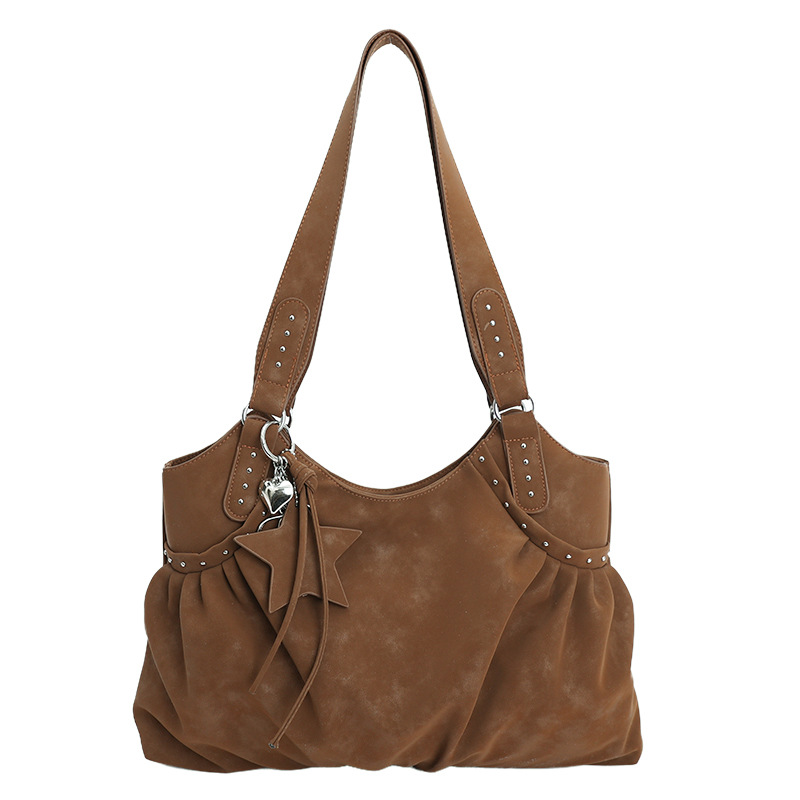 Otoño y invierno transfronterizos estilo coreano lazo bolso de hombro de gran capacidad retrógrado mate bolso especial bolso de nicho plegable