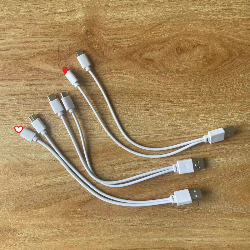 One drag two USB data Short Line Android type-c two in one for Apple mobile power fast charging wire