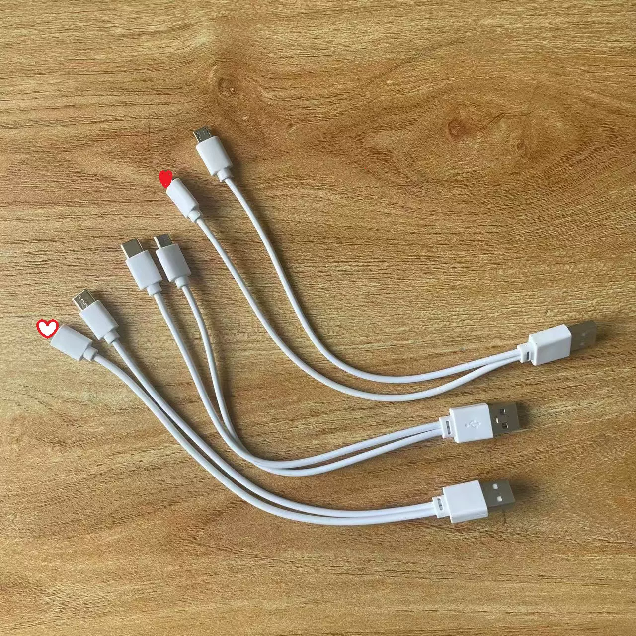 一拖二USB数据短线安卓type-c二合一适用苹果移动电源快充电线