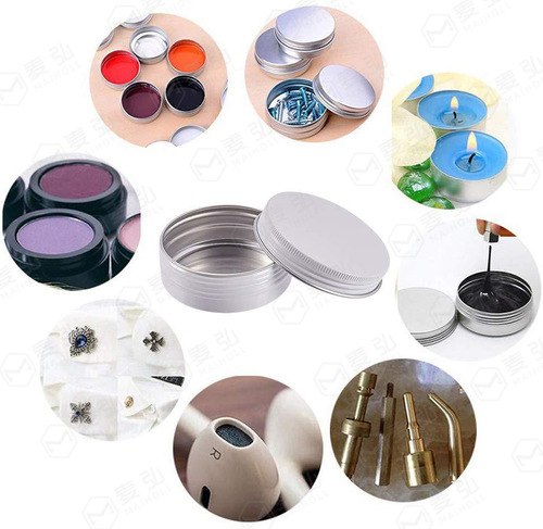 5-250ml white aluminum box, candy aluminum can, round threaded tea manicure storage sealed aluminum can