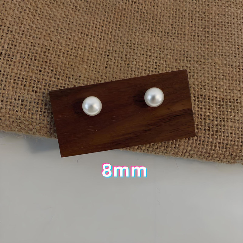 8mm 진주 귀걸이 한 쌍