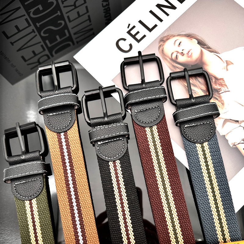 Military training belt ribbon unisex pin buckle canvas belt men and teenagers all-match outdoor leisure belt lengthened Military training belt ribbon unisex pin buckle canvas belt men and teenagers all-match outdoor leisure belt lengthened