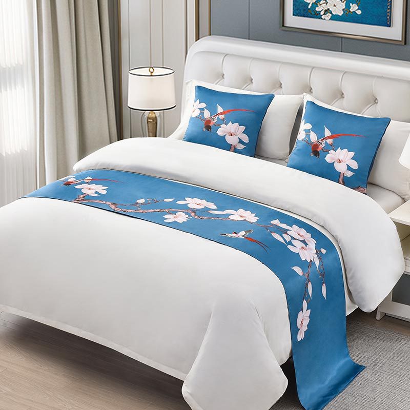 Camas de bandera cama toallas de cola de cama hoteles residenciales ropa de cama de lujo cama casera bufandas de cama Hengming