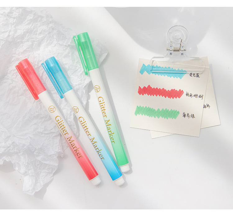 1 Piece Color Block Learning School Pvc Simple Style Fluorescent Pen display picture 1
