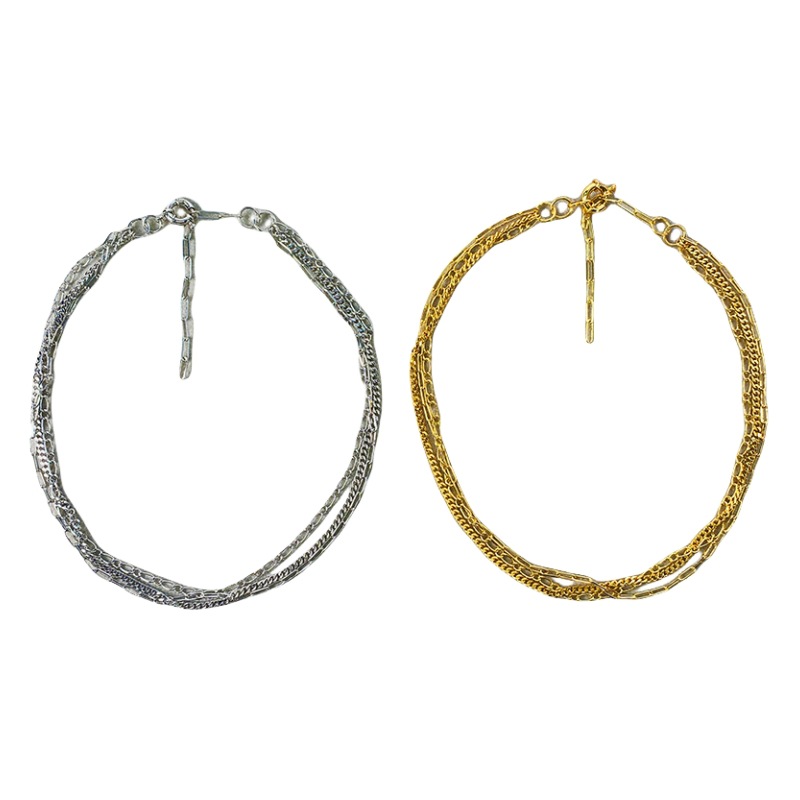 Flerskiktad kedja halsband smycken för kvinnor guld_voghion.com