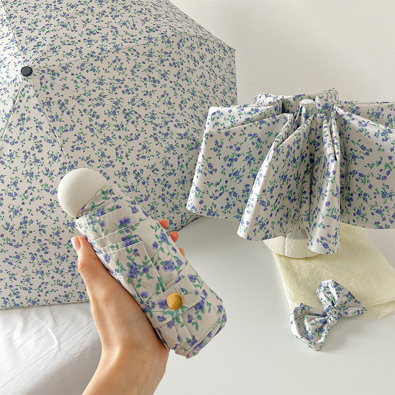 Small Blue Floral Umbrella, Gentle Style, Good-Looking Photo 50% off Sunshade and Sun Protection Umbrella 70% off Automatic Rain or Shine Umbrella