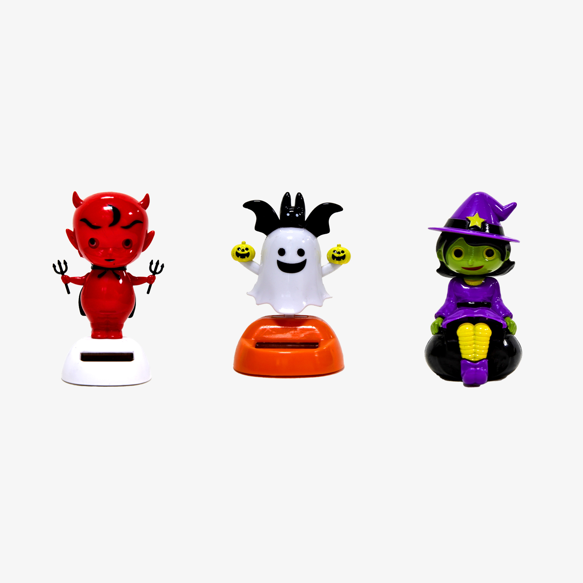 Venta caliente transfronteriza solar Halloween esqueleto bruja coche fantasma sacudiendo automáticamente la cabeza decoración interior del coche se puede vender al por mayor