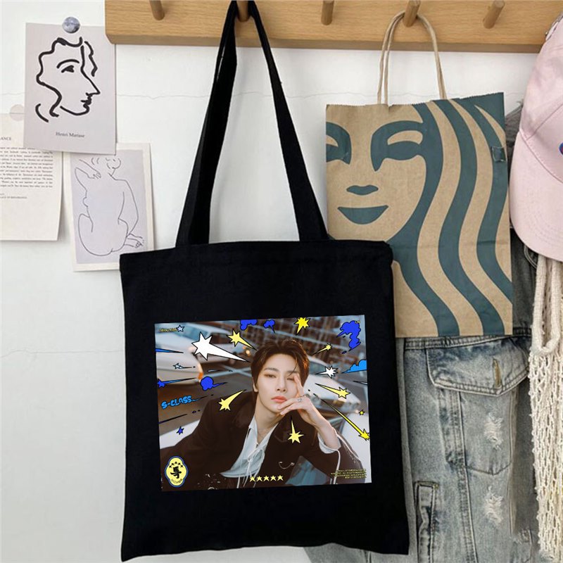 Stray Kids  "5-STAR"导 帆布包 复古海报单肩包大学生手拎手提袋