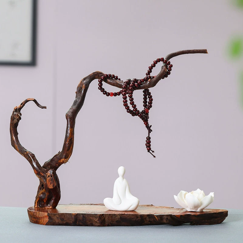 Новый чайно-стильный Zen корень резьба ремесла, деревянная упаковка для чая, комната, ТВ-стойка, крыльцо, персонаж, мягкое декорирование