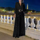 Cross Border 2024 New Women's Ball Sequin V-neck Loose Elegant Party Elegant Party Dress
