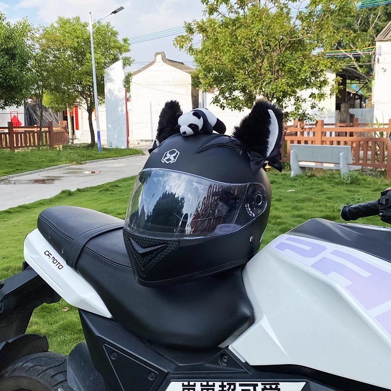 Cute Helmet Decoration Plush Cat Ears Ski Helmet Accessories Detachable