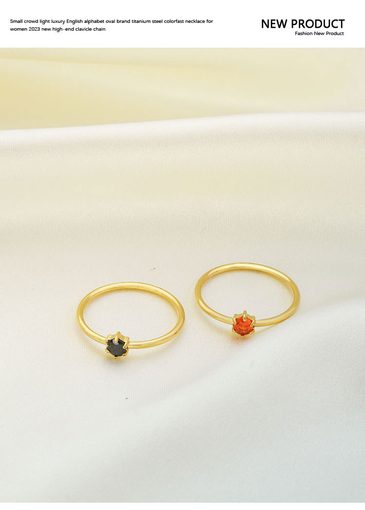 Wholesale Jewelry Lady Geometric Titanium Steel Plating Rings display picture 4