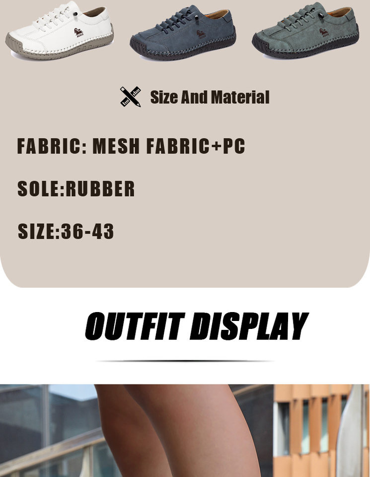 Giày lười nam da đế bằng cổ thấp khâu tay form rộng, giày casual ngoài trời — W8067 Trắng đế vàng cổ thấp, W8067 màu mơ, cổ thấp, W8067 nâu cổ thấp, W8067 xanh dương cổ thấp chi tiết 3