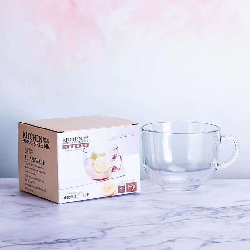 Taza de avena personalizada inswind taza de desayuno taza de leche transparente con taza de vidrio casera publicidad regalo taza de agua