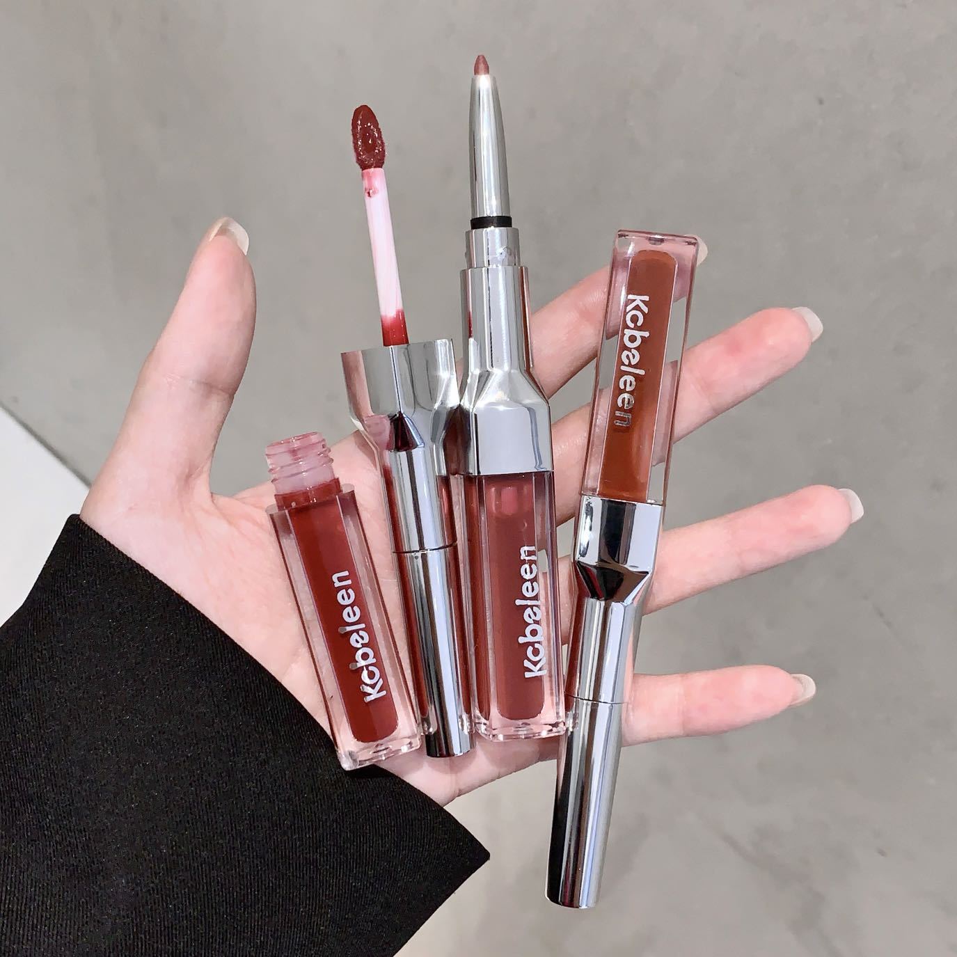 kobeleen double-headed lip gloss pen matte mirror surface two-in-one Lipstick velvet Fine, moist and chubby lip liner pen undefined