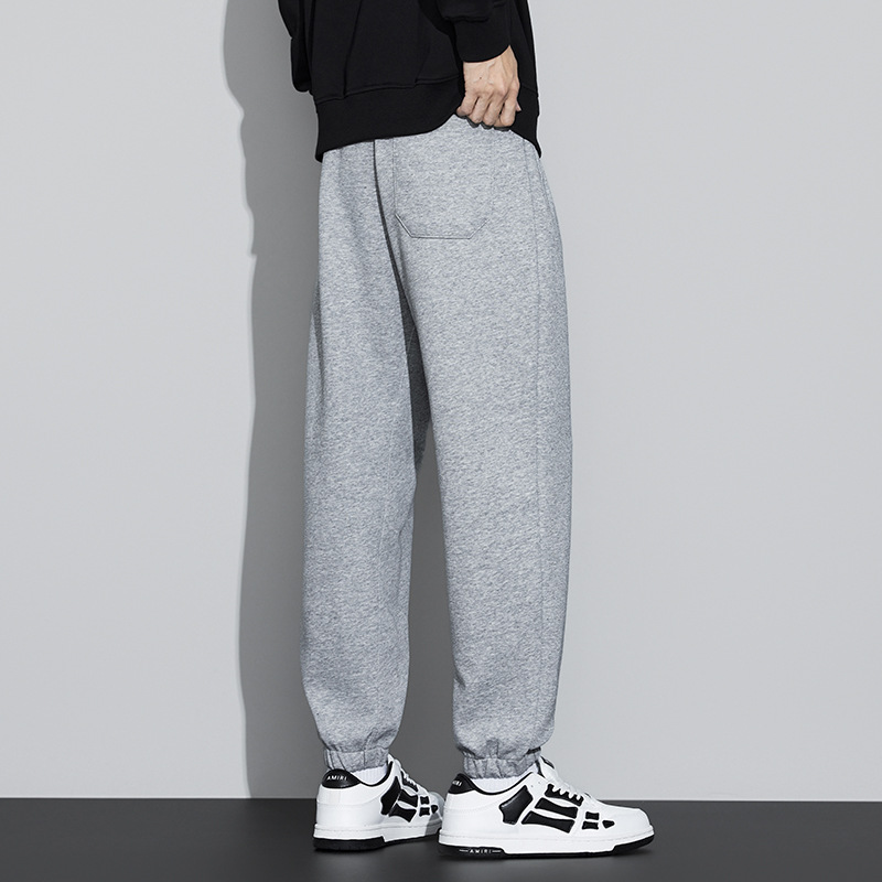 2025 nuevo otoño y invierno dos pantalones abiertos para hombres simples japoneses pantalones de calzado para hombres americanos pantalones casuales sueltos