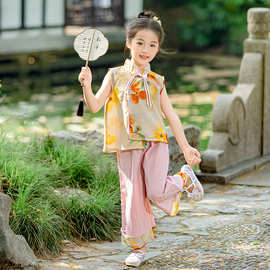 女童汉服套装2025新款夏季新中式国风儿童古风超仙改良唐装两件套