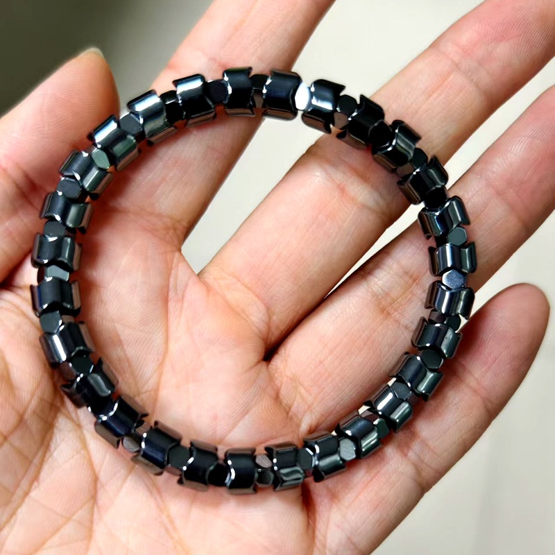 Fábrica directa de piedra natural ojo de tigre pulsera de cuentas pulsera de piedra de biliar negra productos acabados joyería pulsera multicolor al por mayor