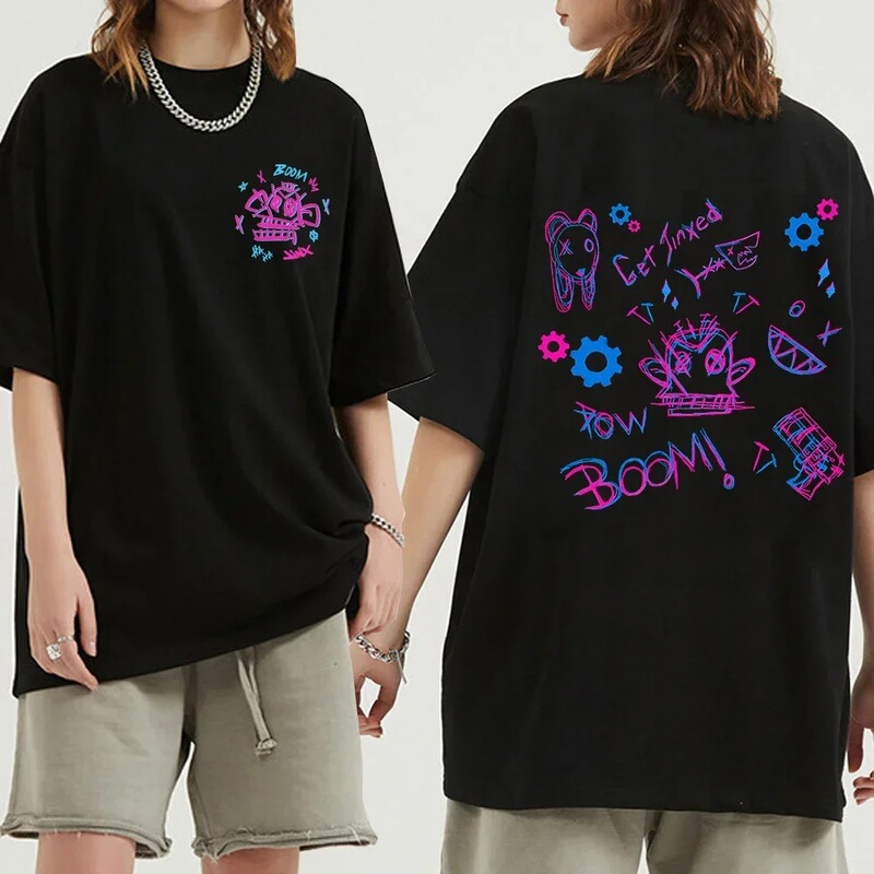 Mysterious Jinx T-Shirt, Fashionable, Fun, and Cute Anime Rabbit and Monkey T-Shirt, Suitable for Both Men and Women, for Summer Sports and Jogging Mysterious Jinx T-Shirt, Fashionable, Fun, and Cute Anime Rabbit and Monkey T-Shirt, Suitable for Both Men and Women, for Summer Sports and Jogging