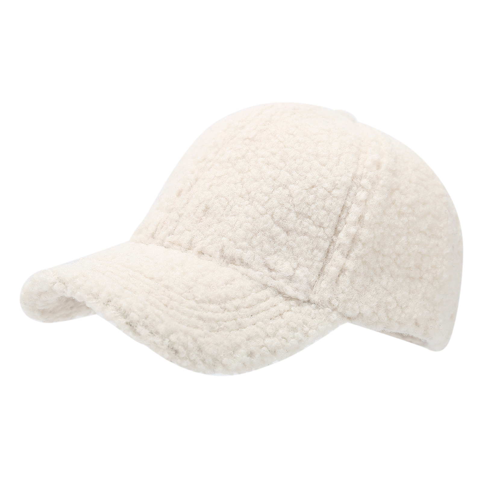 Winter Lamm Wolle Baseball Caps Für Kinder Baby Kinder Warme Dicke Feste Farbe Golf Caps Mädchen Junge Sport Gebogene Krempe Visiere Hut – Detail 14