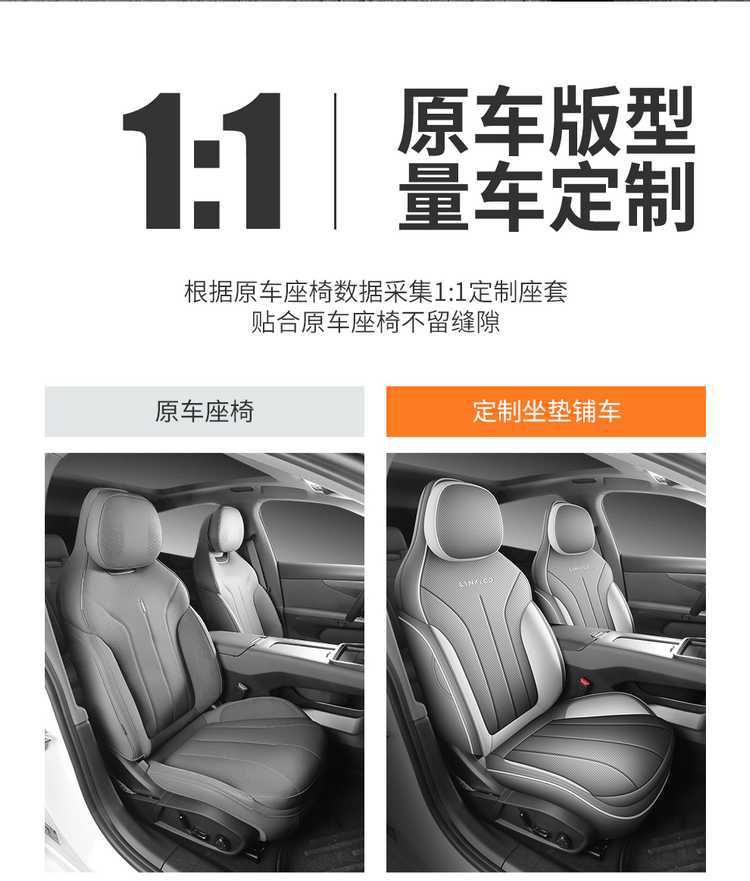 26 models of Lynk & Co 07 EM-P car seat covers, suitable for all seasons, full-coverage leather seat cushions with perforated design
