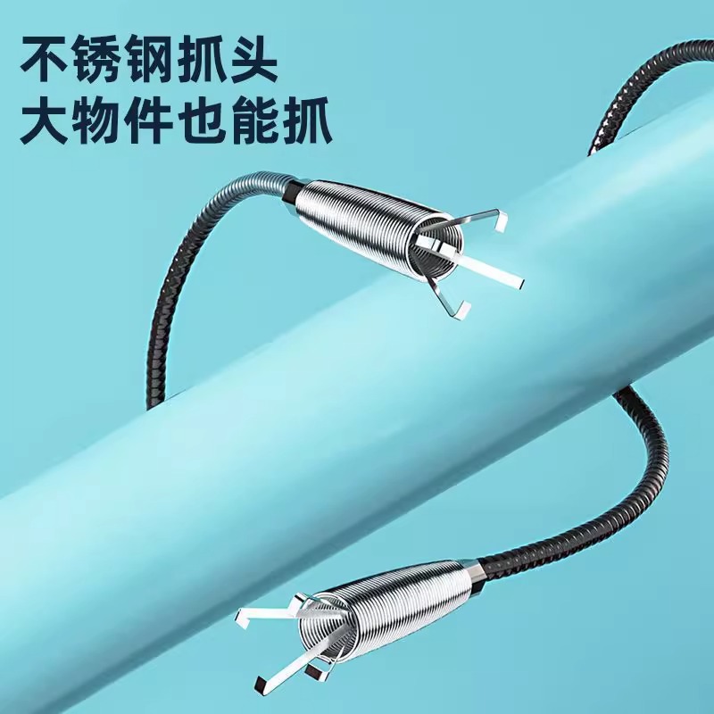 Herramienta telescópica para desatascar desagües, pinza para extraer objetos extraños, herramienta para desatascar tuberías de inodoros, pinza para desatascar inodoros y recoger basura.