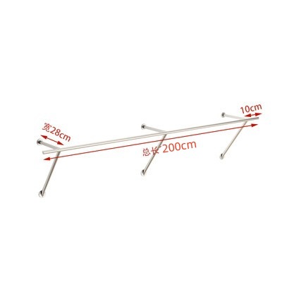 섹션 A는 벽에서 길이 200cm, 두께 28cm 입니다.