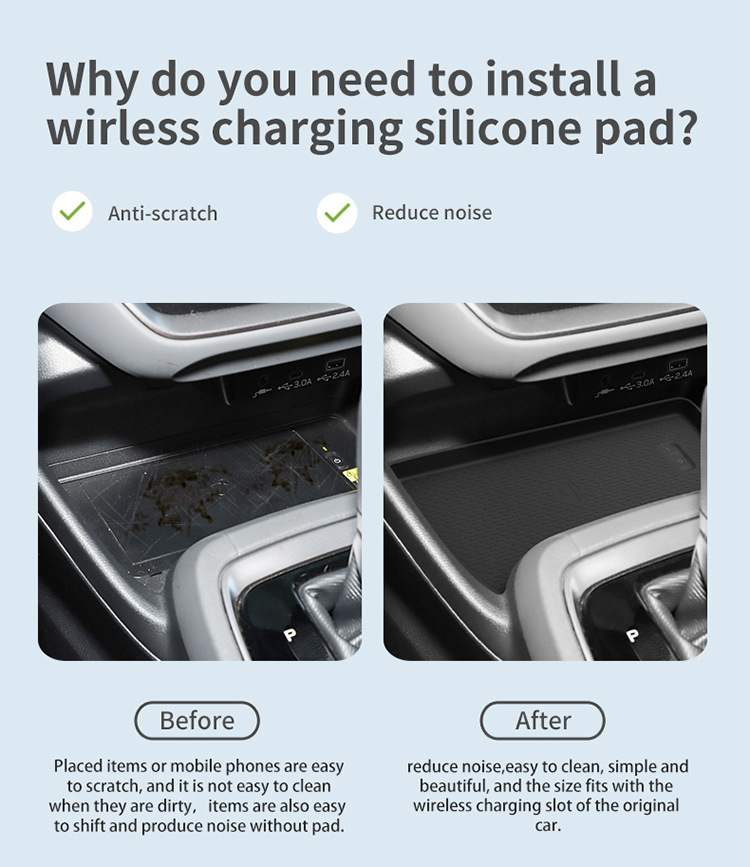 Suitable for 25 Subaru Crosstrek Central Control Wireless Charging Silicone Anti-Slip Mat Car Supplies Modification