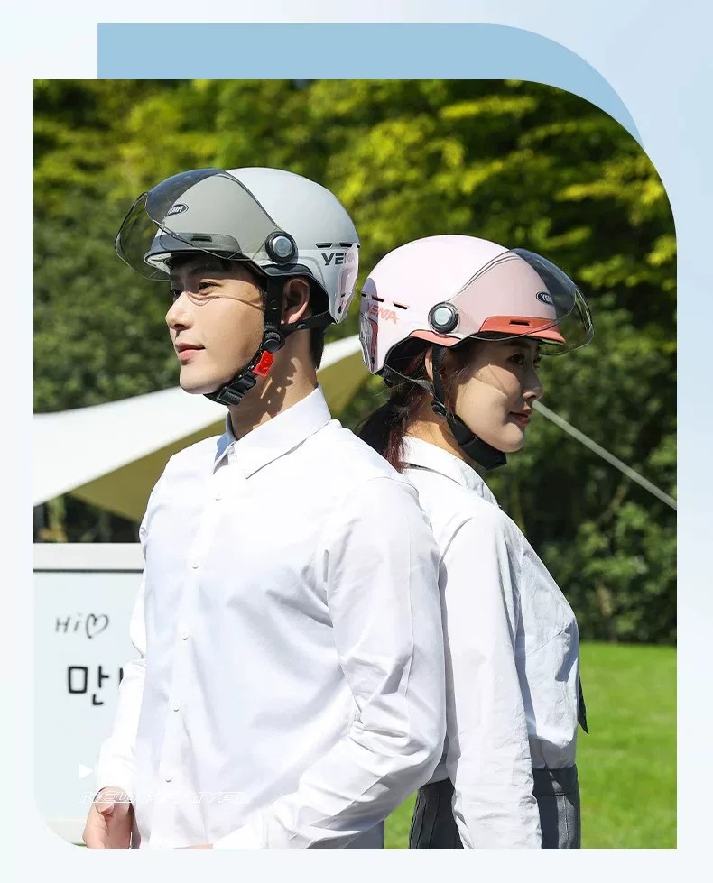 New National Standard 3C Certified Electric Vehicle Helmet, All-Season Motorcycle Helmet, Men's and Women's Summer Sun Protection Safety Helmet