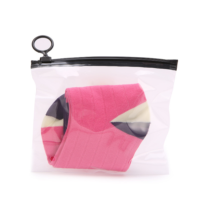 Black clothing packaging sanding zipper bag with ring pull fastener self-sealing, can be beautifully printed in various sizes