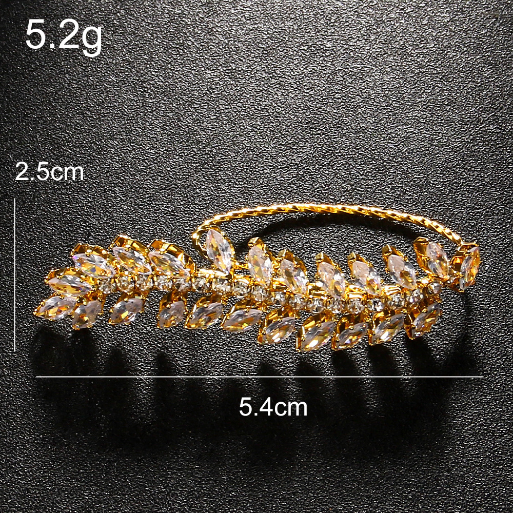 Comercio exterior venta caliente pulsera de zircón de hoja alta sensación de apertura pulsera temperamento accesorios pulsera mujer