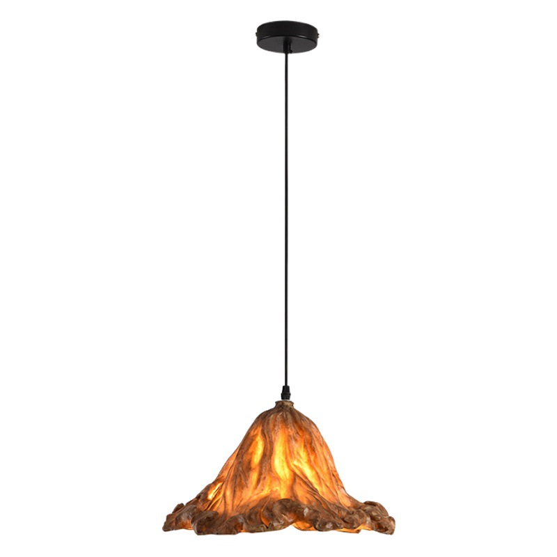 Lámpara de araña retro china Zen, arte creativo con personalidad, lámpara de hoja de loto para sala de té B&B, estilo wabi-sabi, lámpara de araña antigua para restaurante