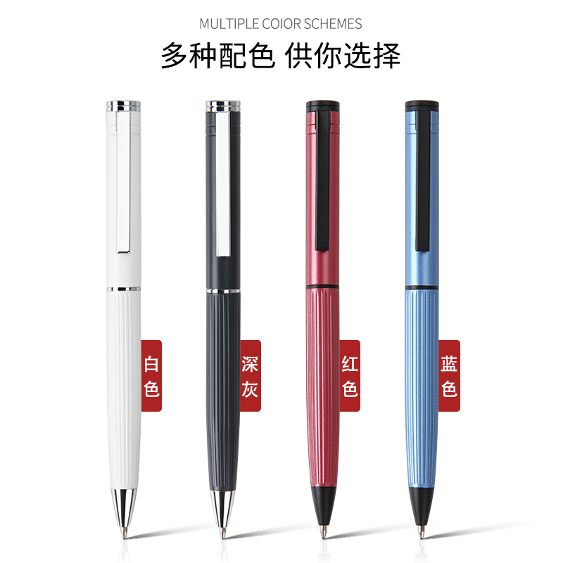 Bolígrafo giratorio aceitoso de metal 1,0, exportación de alta gama, publicidad, regalo de oficina, impresión y grabado de logotipo, bolígrafo personalizado de negocios
