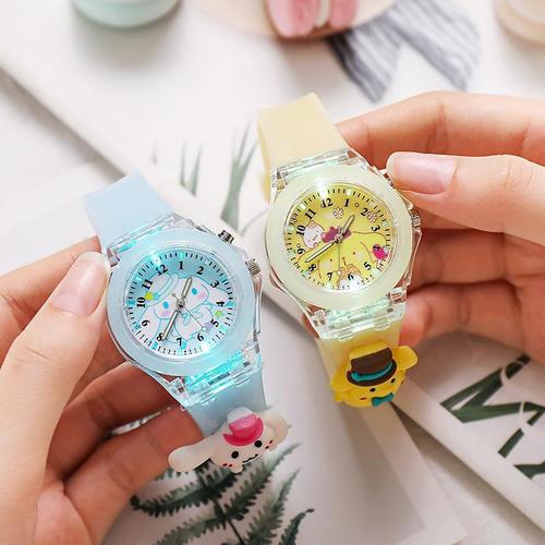Soft Star Dew Watch Children's Luminous Electronic Elementary School Boys and Girls Toddlers Waterproof Cartoon Doll Quartz Watch