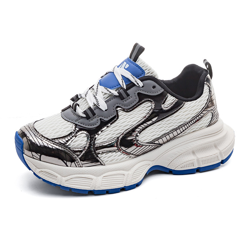 Zapatos deportivos de plataforma para mujer, estilo coreano, versátiles, informales, con bloques de color, estilo retro, otoño 2023, modelo 1101 image 7