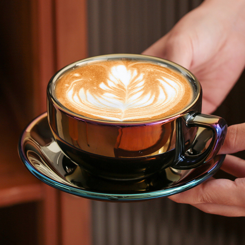 Zetian Cup Professional Embossed Latte Art Coffee Cup Set, Large Wide Mouth American Latte Cup for Fancy Latte Competitions, 320ml Zetian Cup Professional Embossed Latte Art Coffee Cup Set, Large Wide Mouth American Latte Cup for Fancy Latte Competitions, 320ml