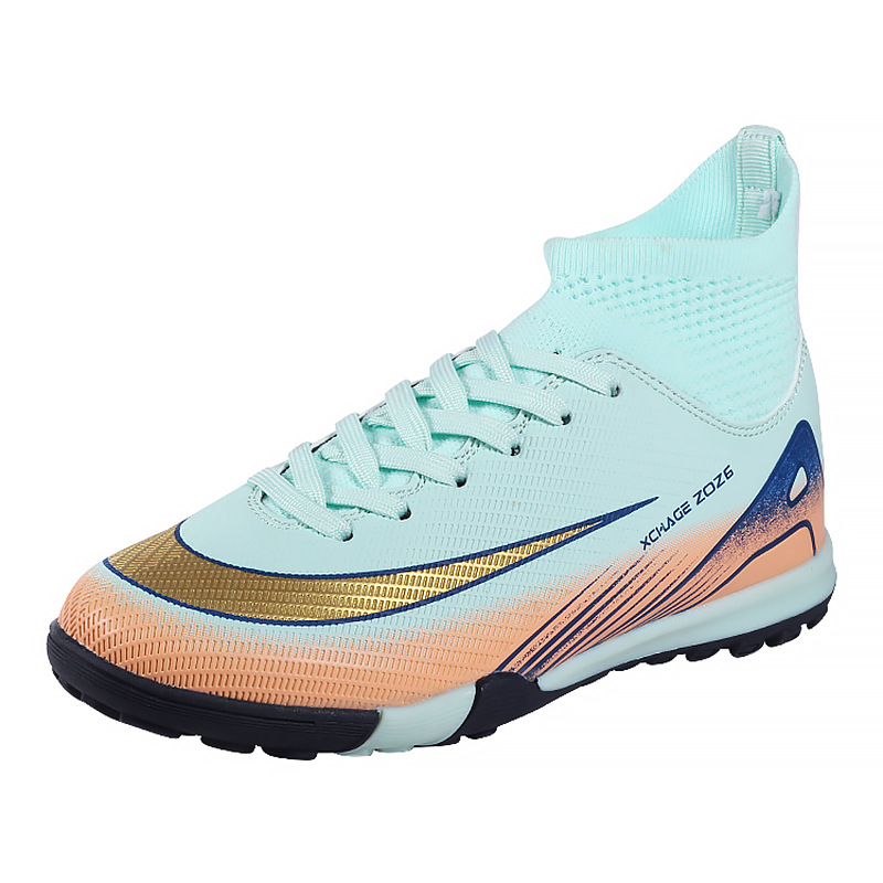 Fábrica de zapatos de fútbol, zapatos de entrenamiento anti-derrapante para niños, zapatos de entrenamiento de estudiantes de moda transpirables