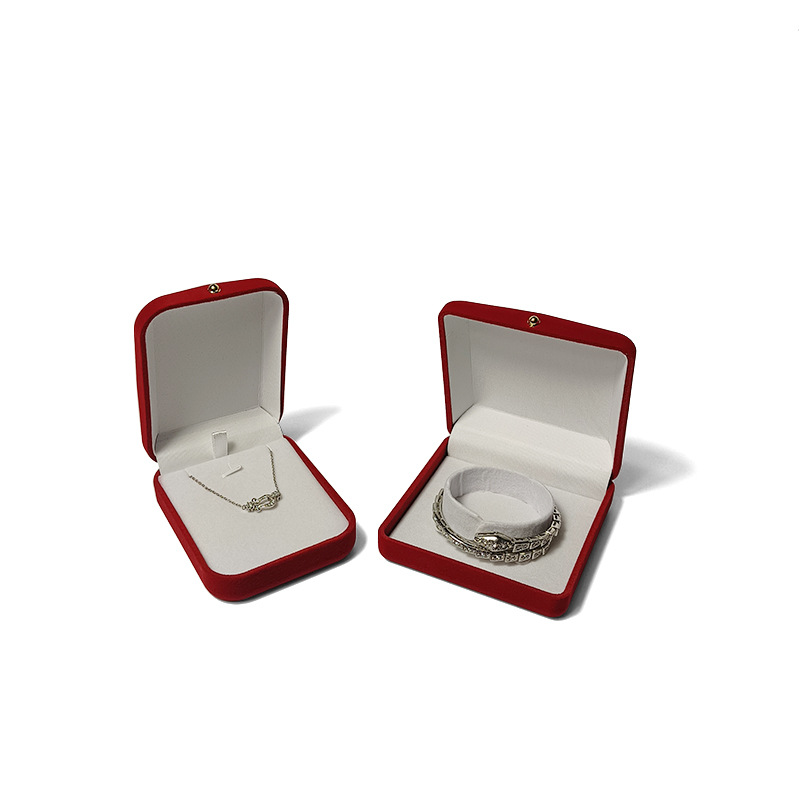 Caja de joyería de floquete caja de embalaje anillo pendientes brazalete colgante caja de joyería caja de regalo personalizada