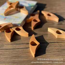 跨境个性化书页夹木质拇指书签夹懒人多用途单手手指环阅读压书器