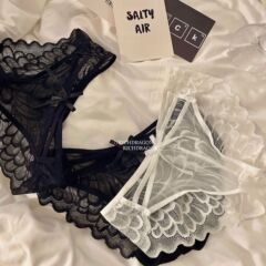 Lingerie for women with sexy lace, transparent mesh, hollow butterfly bow, romantic allure, comfortable low-rise cross-triangle underwear