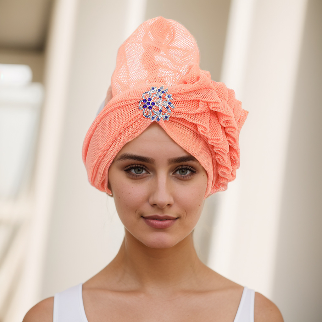 Muslim hat Layered fashion accessory African hat multicolor_voghion.com