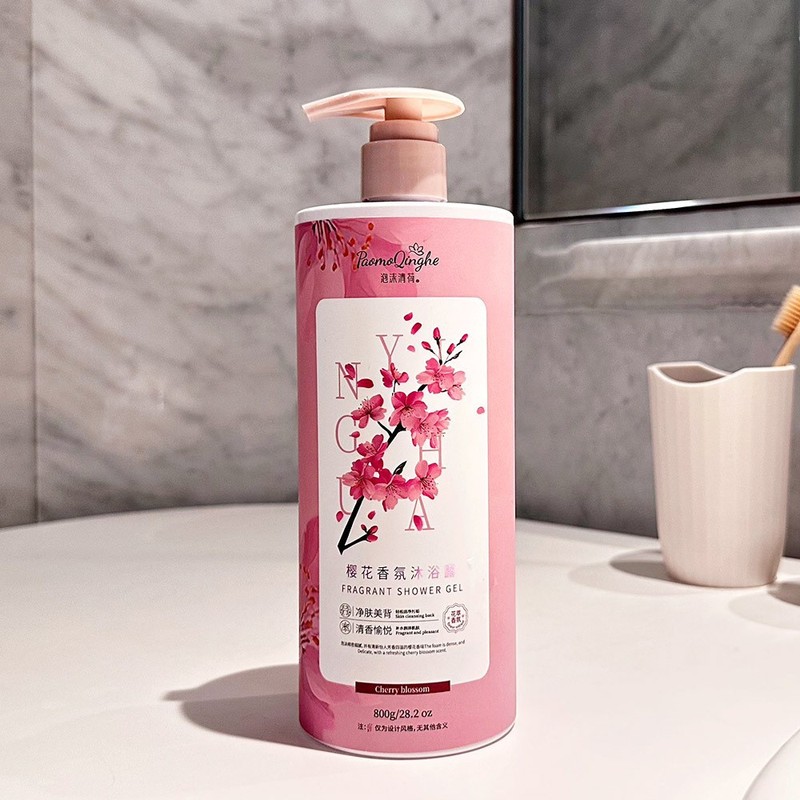 卸売および小売シャワージェル大容量パープルロータスチャームスキンシャワージェルロータス1Lロングラスティングフレグランスシャワージェル|undefined