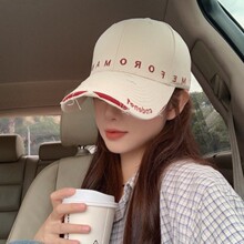 鸭舌帽女2025新款棒球帽防晒遮阳软顶大脸显脸小宽大帽檐深顶加深