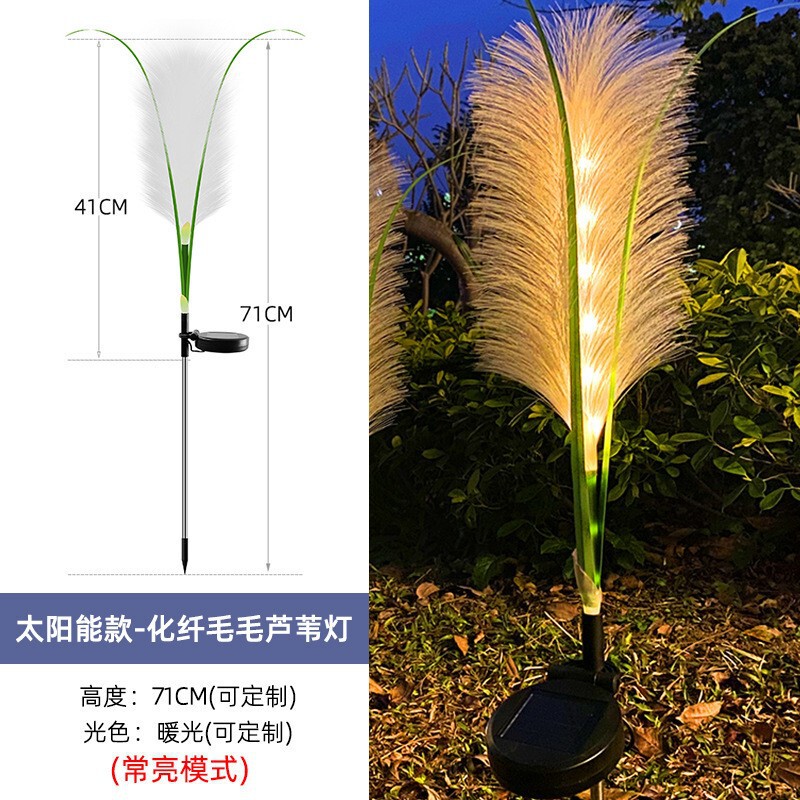 led太阳能灯地插灯彼岸花百合花玫瑰花仿真花蒲公英草坪铜线灯串|undefined