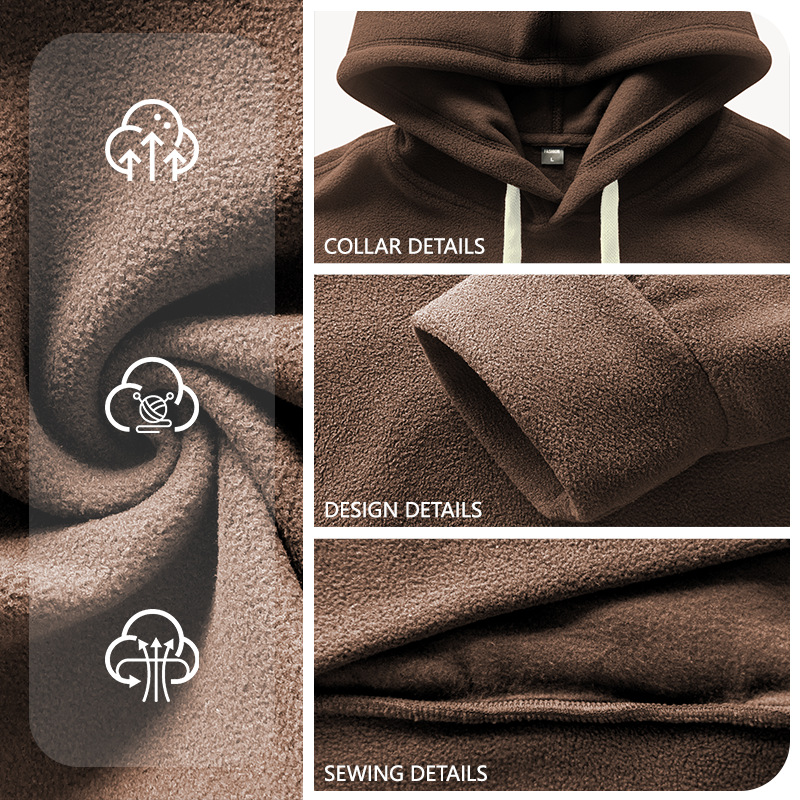 Hombres transfronterizos Europeos y estadounidenses otoño y invierno nuevo pesado hookah encapuchado camisa deportiva casual de pelusaje grueso