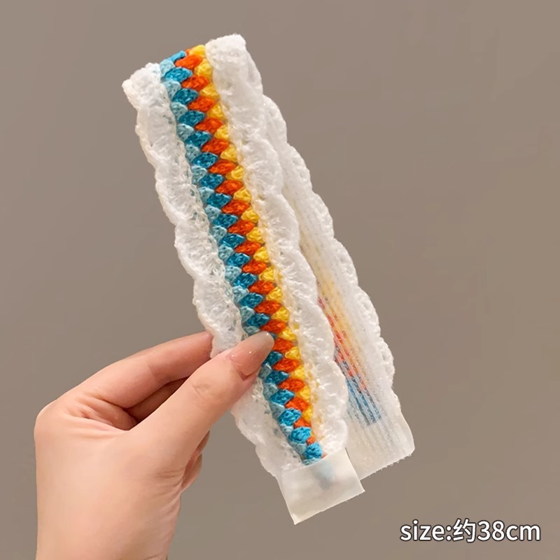 Retro francés velcro de punto para niños 2025 nuevo acabado de cabello de artefacto de la banda de cabello de niña dulce correa de cabello